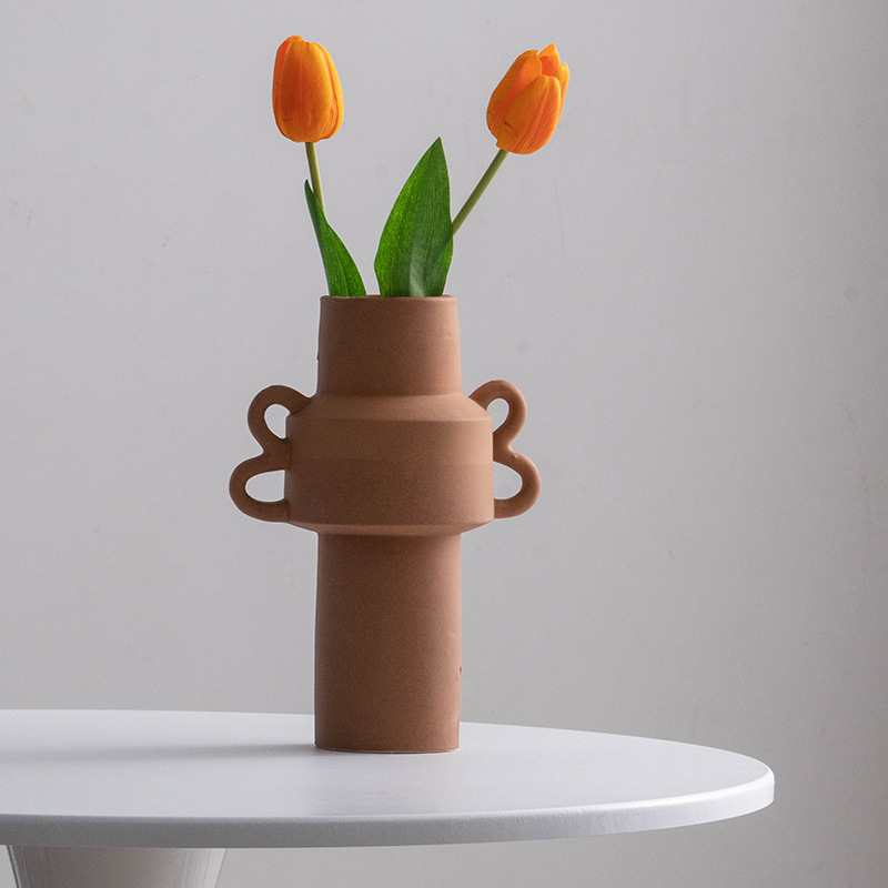 Jarrón de cerámica Decoración del hogar Glaze Glazin Jarrón de porcelana