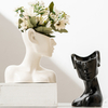 Florero de cerámica nórdico moderno, maceta de cabeza humana abstracta, florero creativo de porcelana con busto para decoración del hogar, venta al por mayor