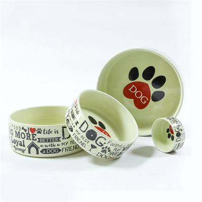 Huellas de perro Tazón de agua Tazón de grano Productos para mascotas preciosos Tazón individual Tazón de cerámica