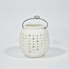 Patrón de cerámica de copa hueca de porcelana blanca portátil