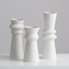 Jarrón de porcelana artesanalmente artesanal de cerámica blanca moderna