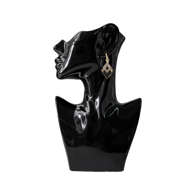 Estatua de cerámica moderna al por mayor del busto del florero de la cara para la decoración casera, soporte de exhibición de la joyería de las macetas de la cabeza humana de la porcelana de encargo del OEM