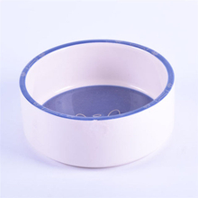 huesos de impresión de fondo de cuenco azul Imágenes Alimentador de mascotas de cerámica Cuenco de cerámica para perros