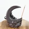 Brown Moon Statue Style Diseño de incienso conos de incienso de cerámica Incenso quemador