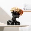 Florero de cerámica nórdico moderno, maceta de cabeza humana abstracta, florero creativo de porcelana con busto para decoración del hogar, venta al por mayor
