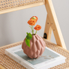 Sistema de cerámica del florero del arte de encargo del OEM (S/M/L), maceta texturizada mate moderna del brote para el abastecimiento al por mayor a granel