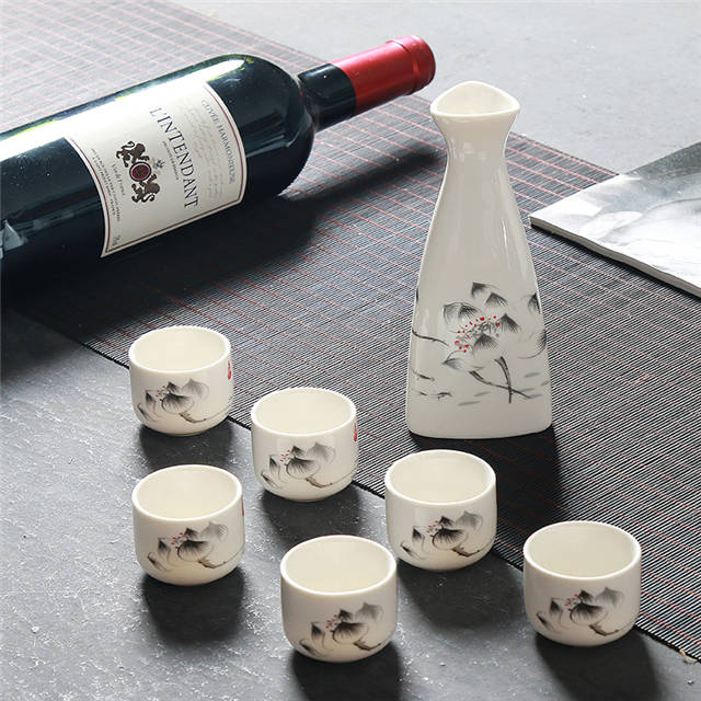 Copa de vino de cerámica de sake de vino de porcelana
