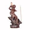 Estatua Belleza Sentada en Concha Mujer Diosa Cerámica Quemador de incienso de reflujo