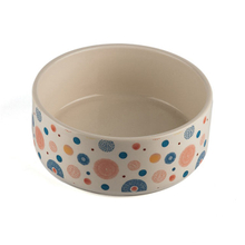 Tazón de gato de cerámica con soporte de arte de hierro alimentador de mascotas de cerámica tazón de gato de cerámica