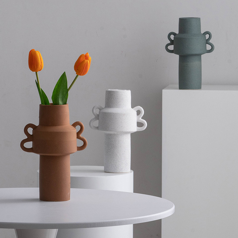 Jarrón de cerámica Decoración del hogar Glaze Glazin Jarrón de porcelana