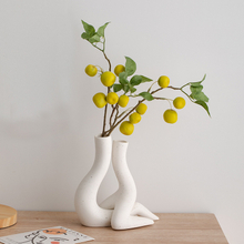 Acento decorativo elegante para escritorios y estantes de mesa de mesa de cerámica artesanal