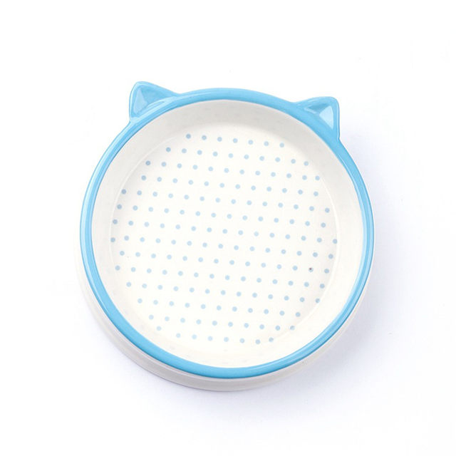 Plato de cerámica para mascotas con diseño de estilo de gato Se pueden usar cuencos para gatos y perros Alimentador de cerámica para mascotas