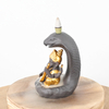 Esculturas de estilo Ganesha y serpiente Design Ganesha Design Ceramic Waterfall Backflow Inciense Quemador