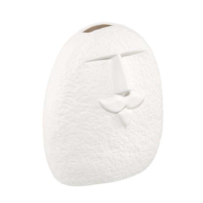 Jarrón de porcelana sin glaze de escritorio de agua de agua jarrón de cerámica