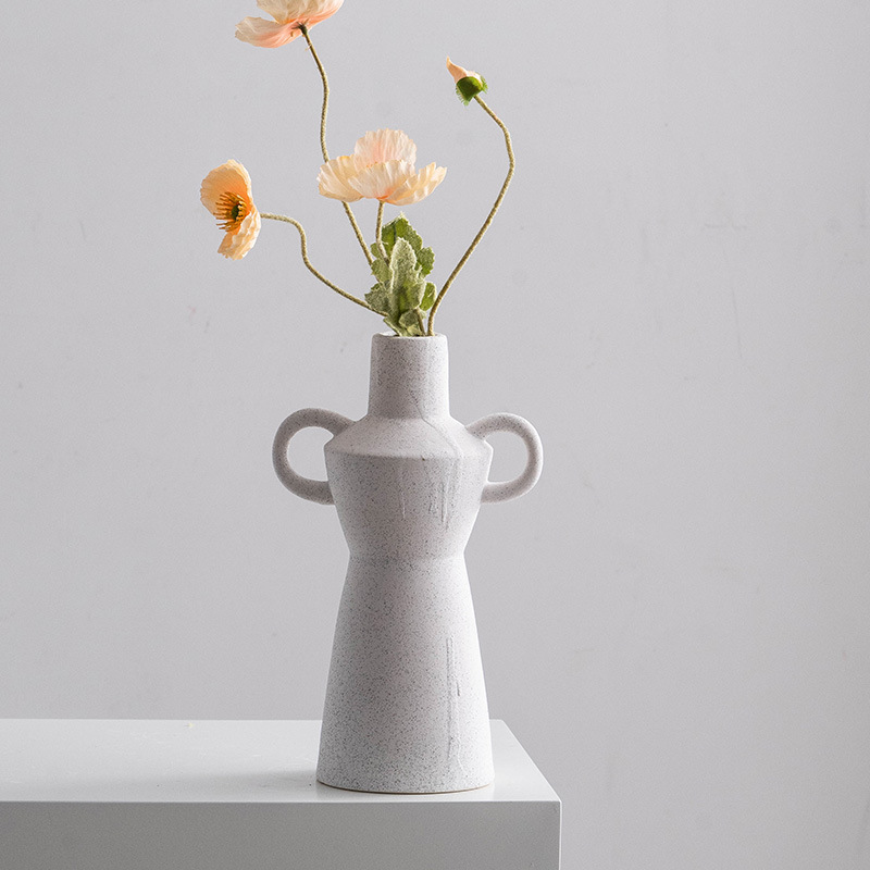 Diseño creativo Decoración del hogar Ceramicador de cerámica Bandeja de flores de porcelana Jarrón de cerámica