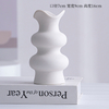 Contenedor de decoración de escritorio para el jarrón de porcelana de cerámica de arreglo floral