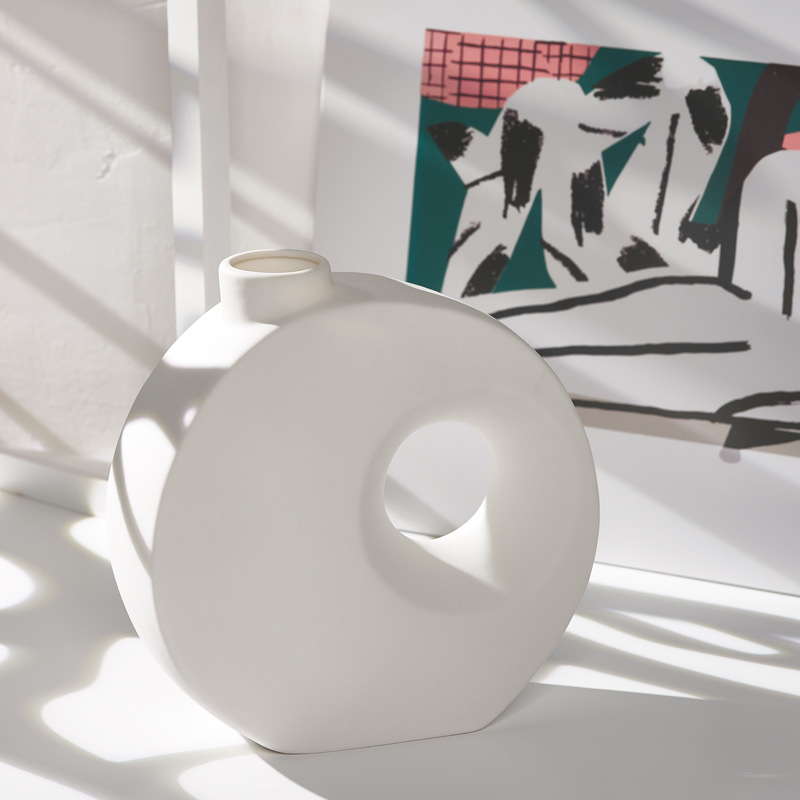 Jarrón de porcelana del adorno de escritorio