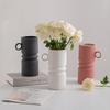 Aceptar el procesamiento personalizado de varios colores y estilos rosa 、 Jarrones de cerámica en blanco y negro