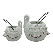 Linterna de vela de huracán tallada hueca de pavo de cerámica con mango de Metal, decoración colgante para el hogar de Acción de Gracias de otoño al por mayor