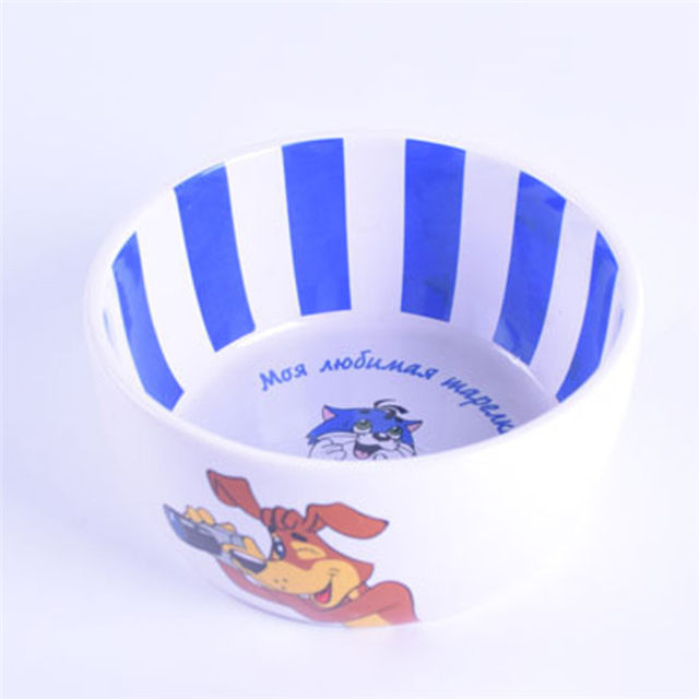 Tazón circular de cerámica para perros y tazón de cerámica para gatos de tazón de cerámica para mascotas