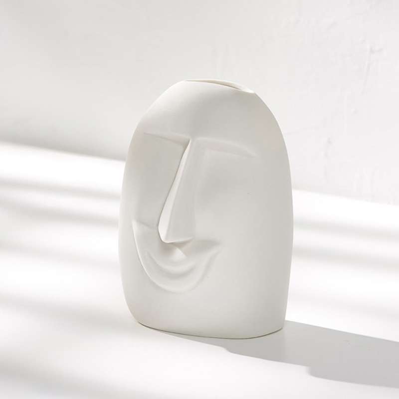Jarrón de porcelana sin glaze de escritorio de agua de agua jarrón de cerámica