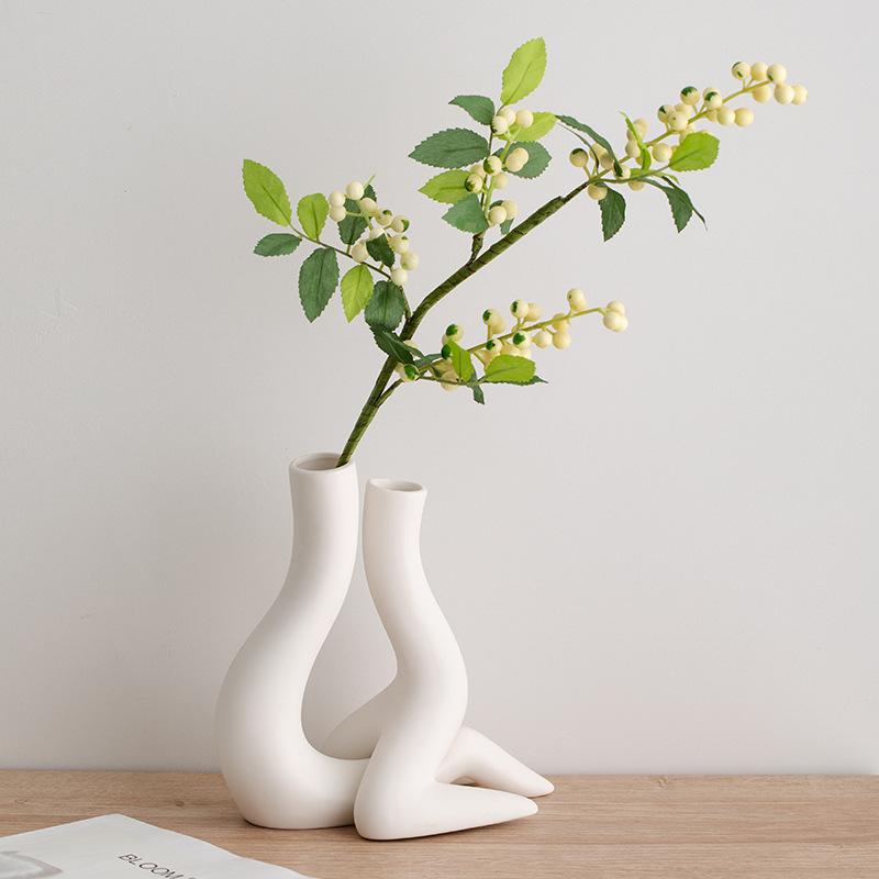 Acento decorativo elegante para escritorios y estantes de mesa de mesa de cerámica artesanal