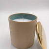 for Love Light A Romantic Fire Cubierta con baño de oro Marble Glaze Ceramic Candle Jar
