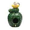 planta Cactus estilo verde Tipo de suspensión cerdo de cerámica Comedero para pájaros