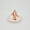 Estatua de la jirafa Decoración de la boda Bandeja de joyería de regalo Bandeja de abalorio Sostenedor de anillo de cerámica Joyería