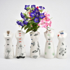 Alta calidad pintura a mano pura mujer característica decoración del hogar decoración flor porcelana florero de boda moderno de cerámica