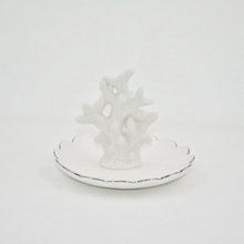 Bandeja de baratija de regalo de decoración para el hogar de alta calidad Bandeja de exhibición de joyería de titular de anillo de bodas de cerámica