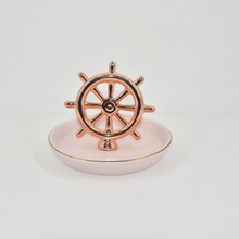 Regalo promocional Decoración para el hogar Bandeja de baratija de regalo Soporte de anillo de bodas de cerámica Bandeja de exhibición de joyería