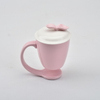 Estilo creativo Decoración del hogar Tazas de suspensión personalizadas Taza de café de cerámica flotante con mango y tapa