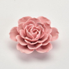 Rosa rosa flor estilo decoración del hogar decoración de la boda flor de porcelana estatuilla estatua cerámica flor