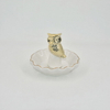 Zapato dorado y decoración de boda de estilo negro Bandeja de joyería de regalo Bandeja de baratija Soporte de anillo de bodas de cerámica