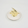 Forma de pez dorado Decoración para el hogar Bandeja de abalorio de regalo Bandeja de exhibición de joyería Regalo de boda Soporte de anillo de cerámica