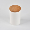 Recipiente de cerámica recipiente de almacenamiento recipiente de té recipiente de porcelana y tapa de bambú con tapa de bambú (hermético) (Matt White, paquete 2)