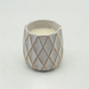 Velas de piña en relieve de estilo simple moderno Copa de vela de cerámica de color metálico