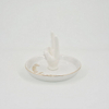 Bandeja de abalorios de regalo de decoración para el hogar con forma de mano Bandeja de exhibición de joyería con soporte para anillo de bodas de cerámica