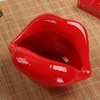 Cenicero de cerámica rojo sexy con labios grandes