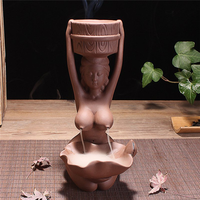 Ceramica Diosa Baño Fragancia que fluye Cerámica Quemador de incienso