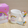 Taza de café de cerámica con manillar Animal Unicorn