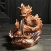 Hilo Enchufe de incienso Cascada de cerámica Incienso de reflujo Gran dragón Quemador de incienso de reflujo de dragón de cerámica