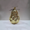 Calabazas de cerámica doradas Forma de linterna Calabaza de cerámica Linterna ahuecada Decoraciones de calabazas de cerámica