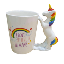Taza de café de cerámica con manillar Animal Unicorn