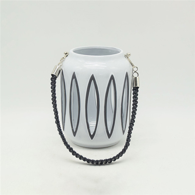 cilindro de cerámica estilo calabaza ahuecando linterna de huracán