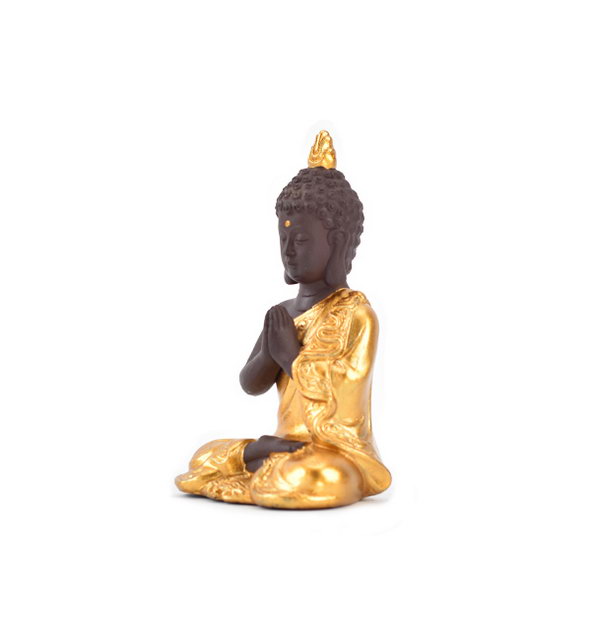 Todo el oro Decoración del hogar Regalo de boda Color diferente Elija Guanyin Estatuilla Estatua de Buda de cerámica dorada