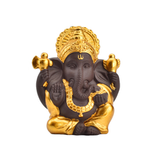 Todo el oro Decoración para el hogar Regalo de boda Color diferente Elija Estatua de cerámica dorada Ganesha