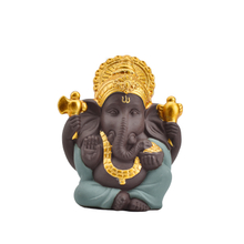 OEM Decoración para el hogar Regalo de boda Color diferente Elija Estatua de cerámica dorada Ganesha